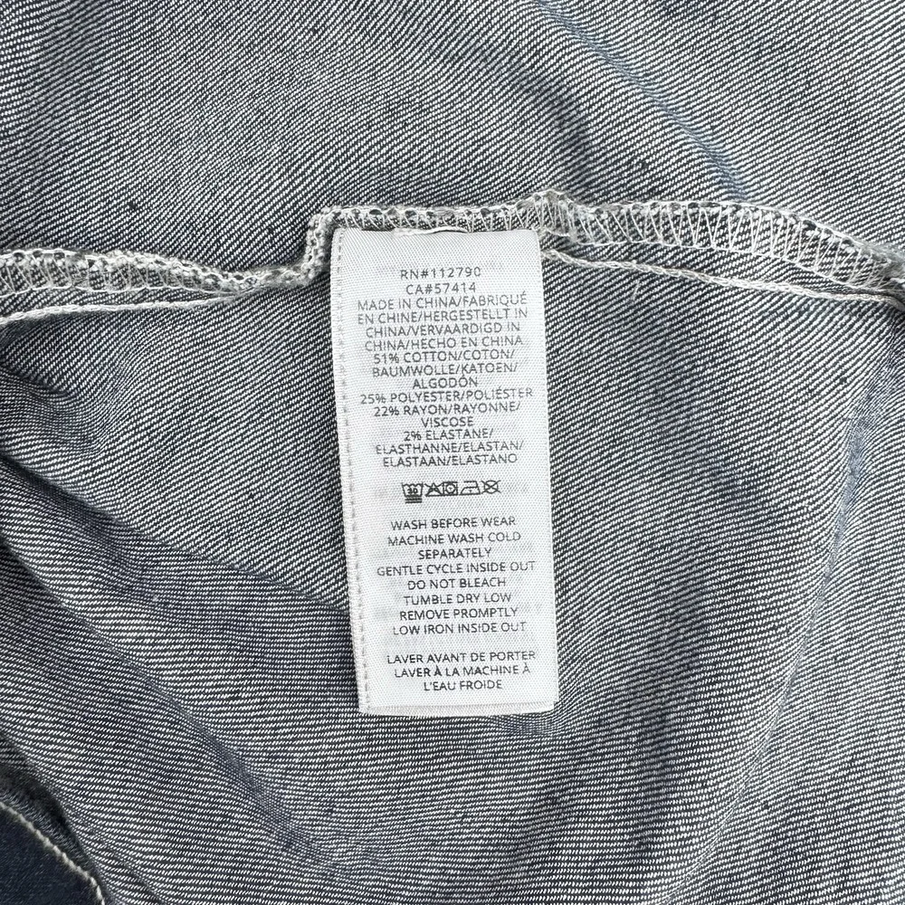 True Religion Ladder Stitch SN Denim Jacket Large, Dark Hawks Eye Wash,MSRP $184